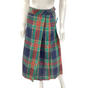 Vintage Chaus Skirt Women’s Size 10 Plaid Pattern Poly/ Rayon/Linen Multicolor